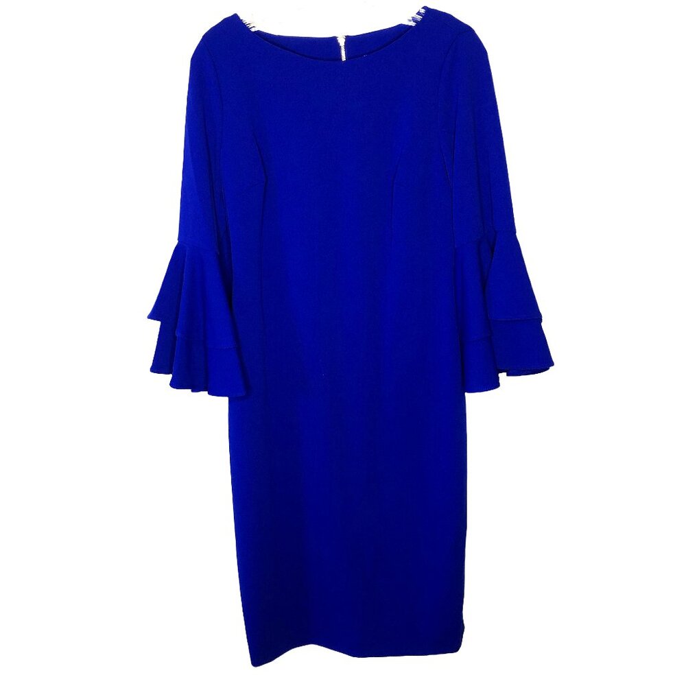 Calvin Klein Tiered-Bell-Sleeve Dress